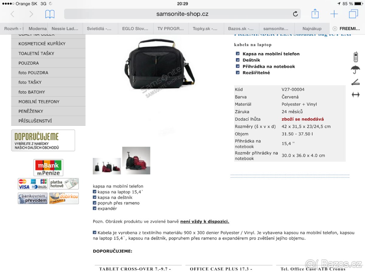 Samsonite nová taška na notebook - 16