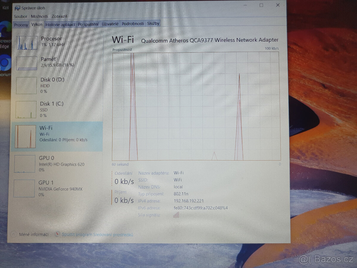 Prodám použitý notebook Acer Aspire E 15 Core i5 RAM 16GB - 16