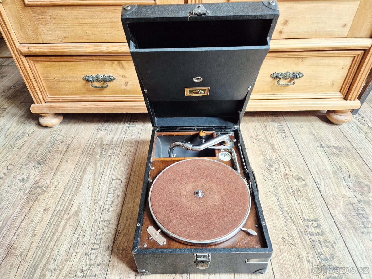 Starožitný gramofon His Master's Voice, model 101, 1925-27 - 16