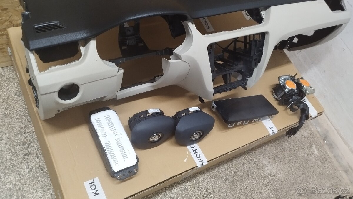 Airbagová sada Škoda Octavia 3 béžová s originální palubkou - 16