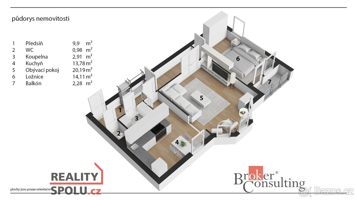 Prodej, byty/2+1, 64 m2, Jizerská 912, 29306 Kosmonosy, Mlad - 16