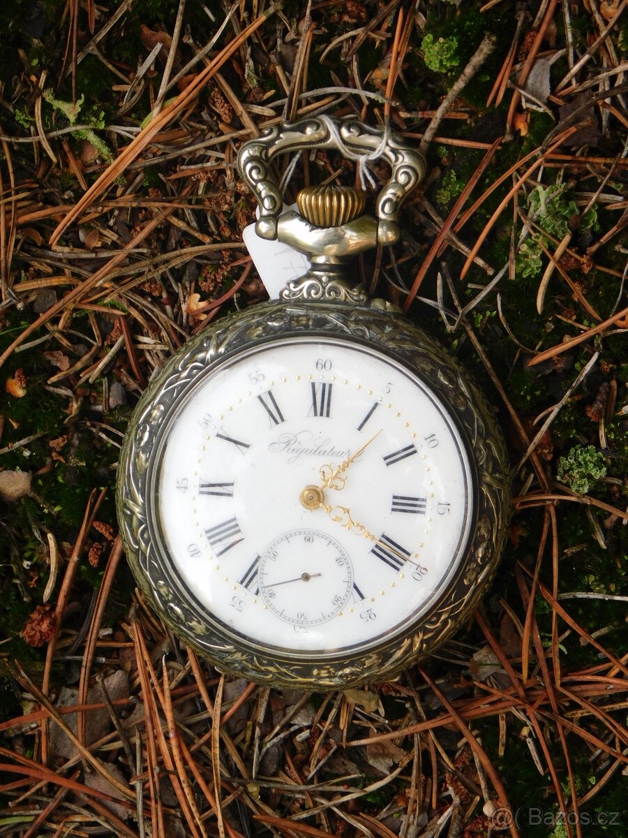 Starožitné kapesní hodinky obrovské REGULATEUR - rarita - 16