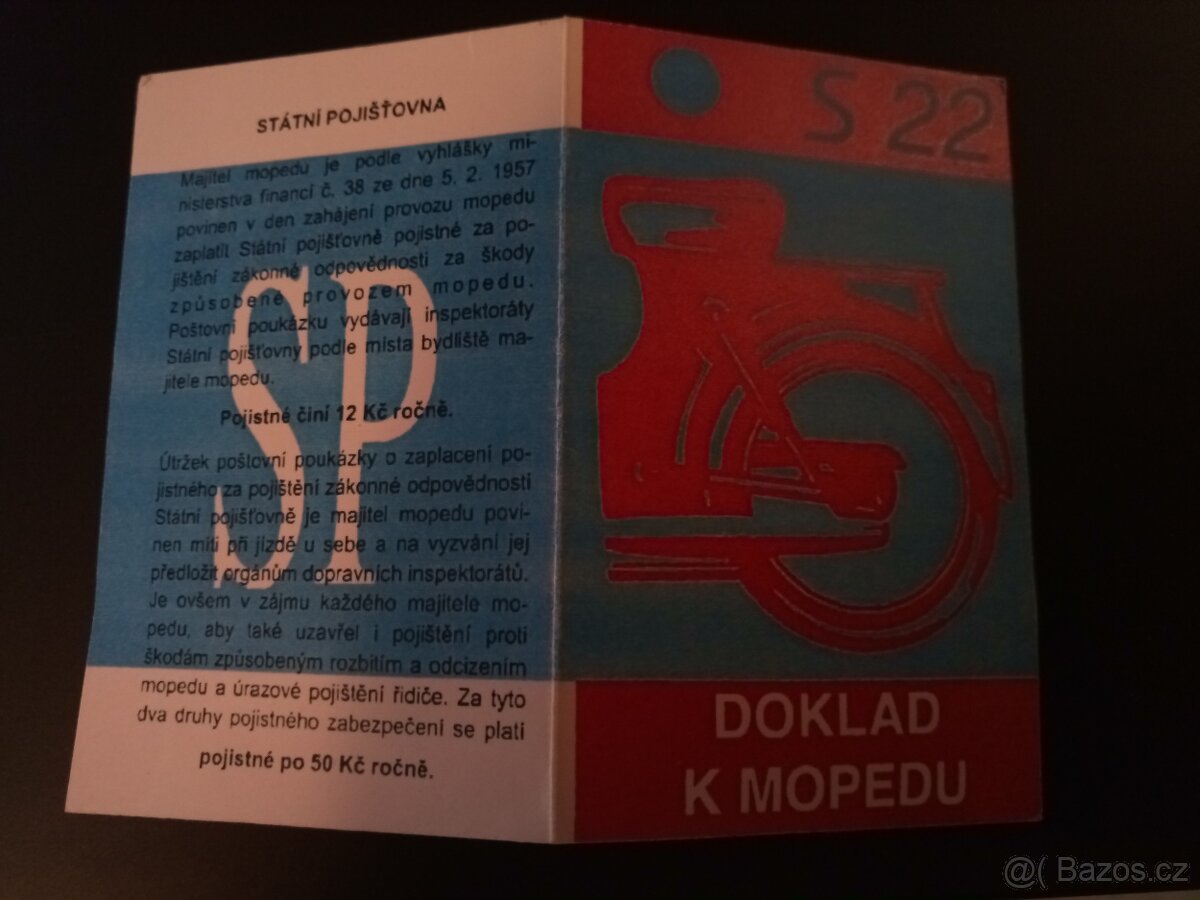 Prodám mopedy Stadion S 22 r.1960 - 16