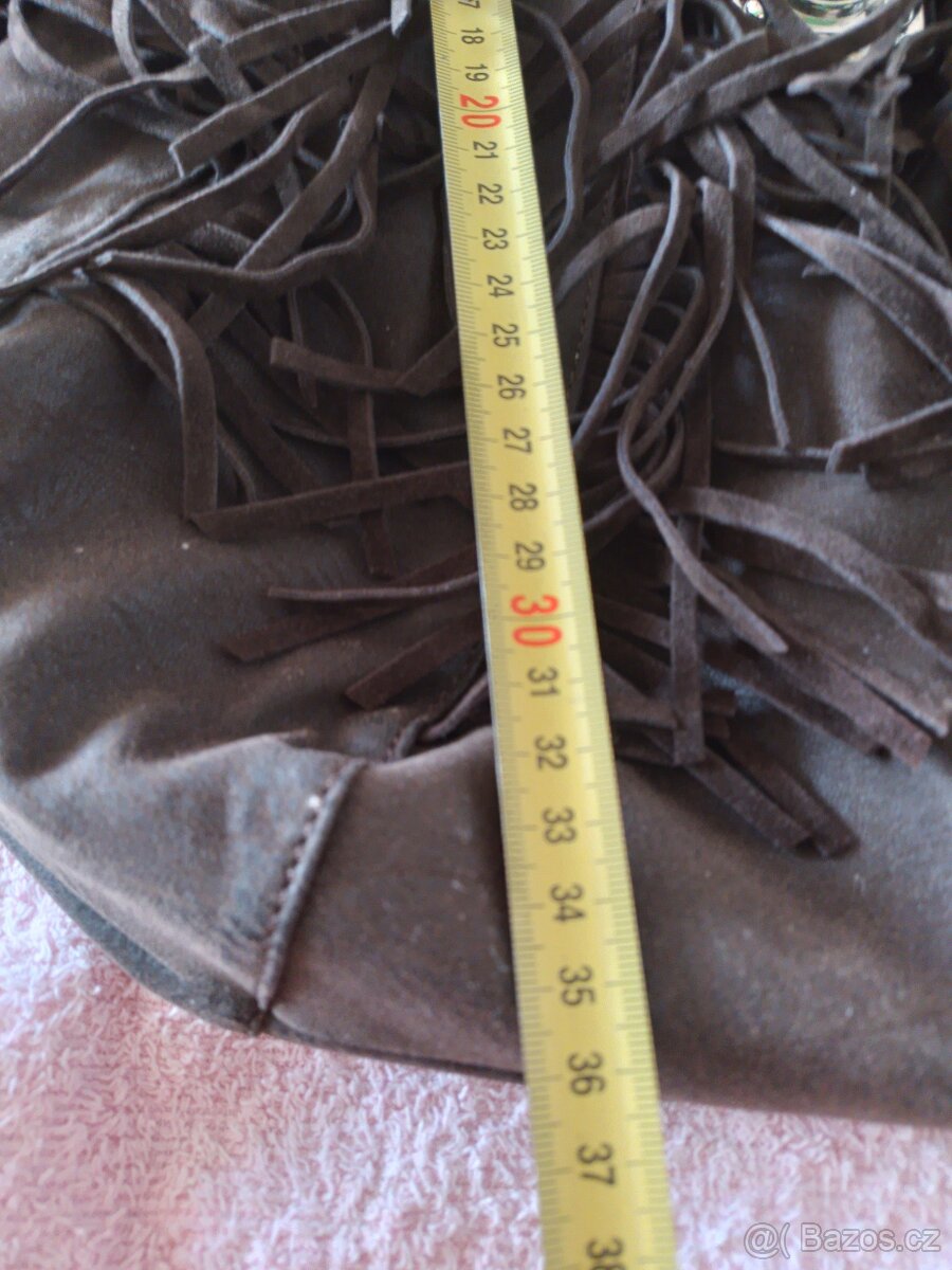 kožená kabelka,vintage kožená taška,menší taška - 16