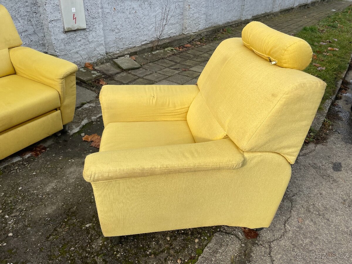 ✅ Sedačka | pohovka + křeslo | gauč | rozkládací |pěkný stav - 16