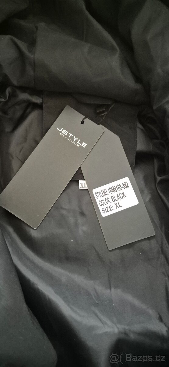 Nový kabát zimní černý v. L - 16