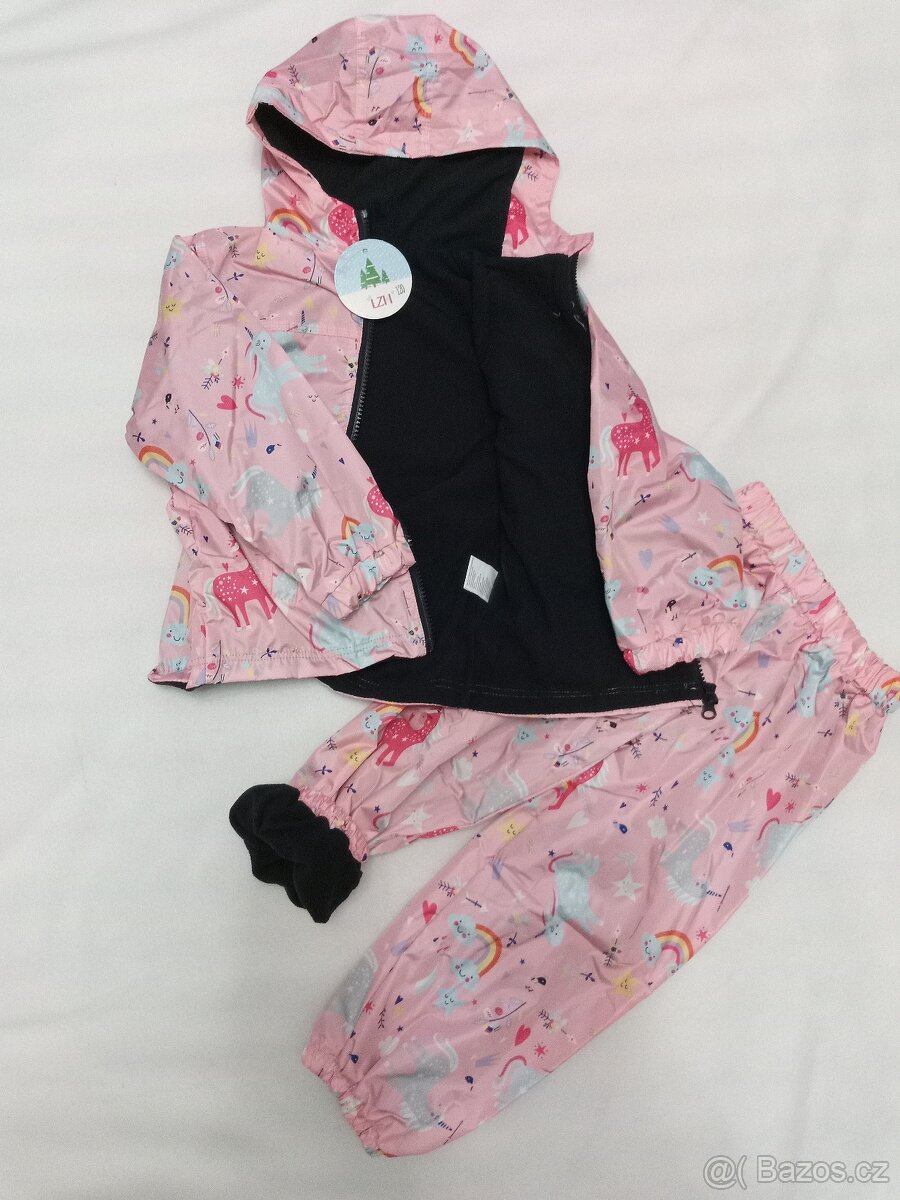 Nový nepromokavý termo set Jednorožci, vel.92/98 - 16