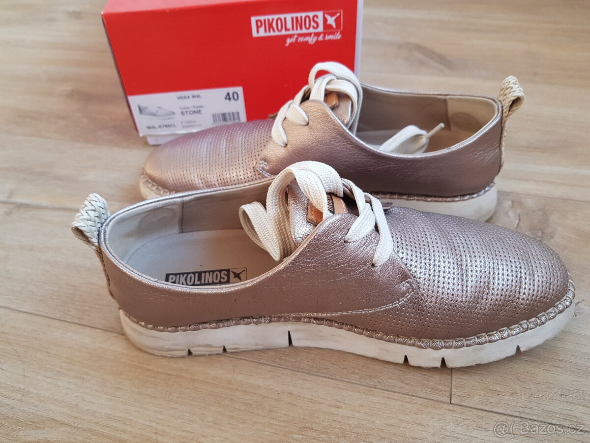 Stříbrné kožené boty PIKOLINOS vel. 40 - 16