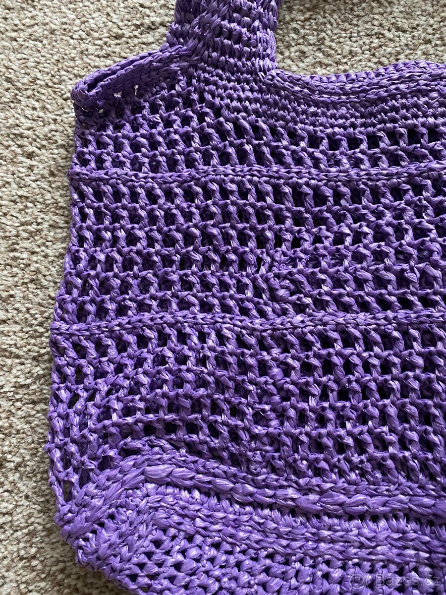 Nové lýkové tašky na knoflíky - červená, fialová - 16