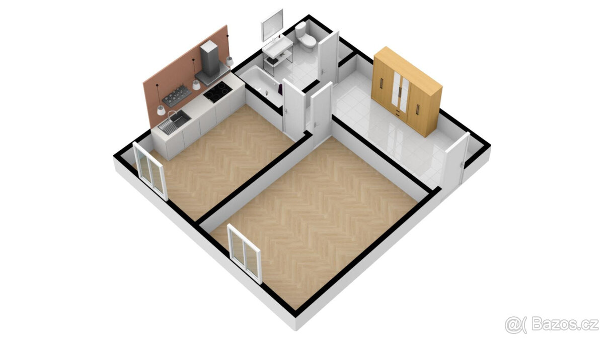 Pronájem bytu 2+kk, 45 m2, Liberec, ul. Revoluční. - 16