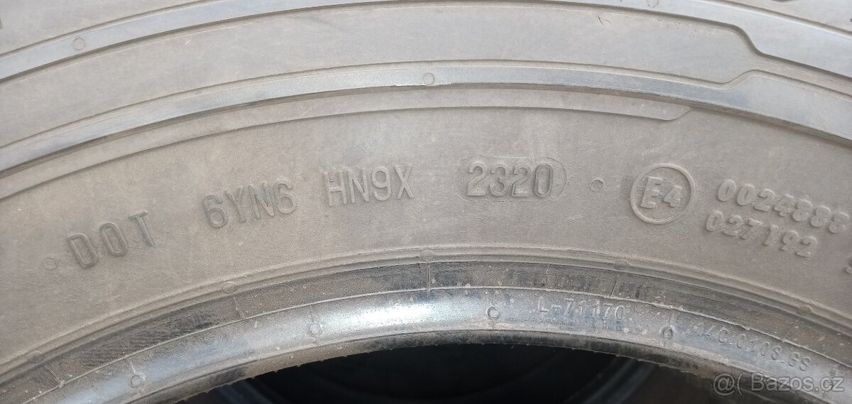 PRODÁM 4KS LETNÍ PNEU CONTINENTAL195/75/16C VHODNÉNA DODÁVKU - 16