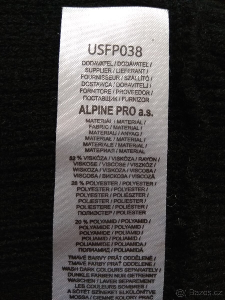 Nové unisex zimní kruhové šály ALPINE PRO -černá, tmavě zel. - 16