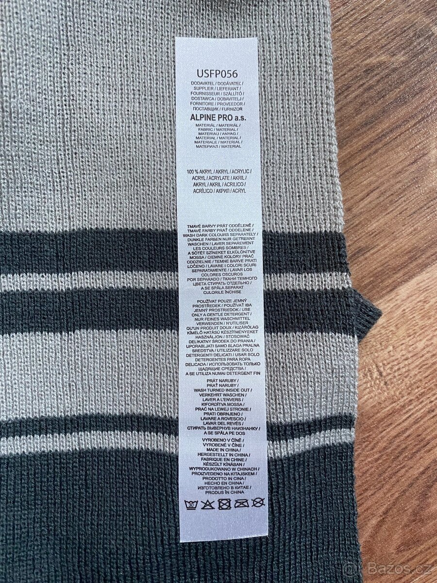 Nová unisex tenčí šála ALPINE PRO - šedá, 160 cm - 16