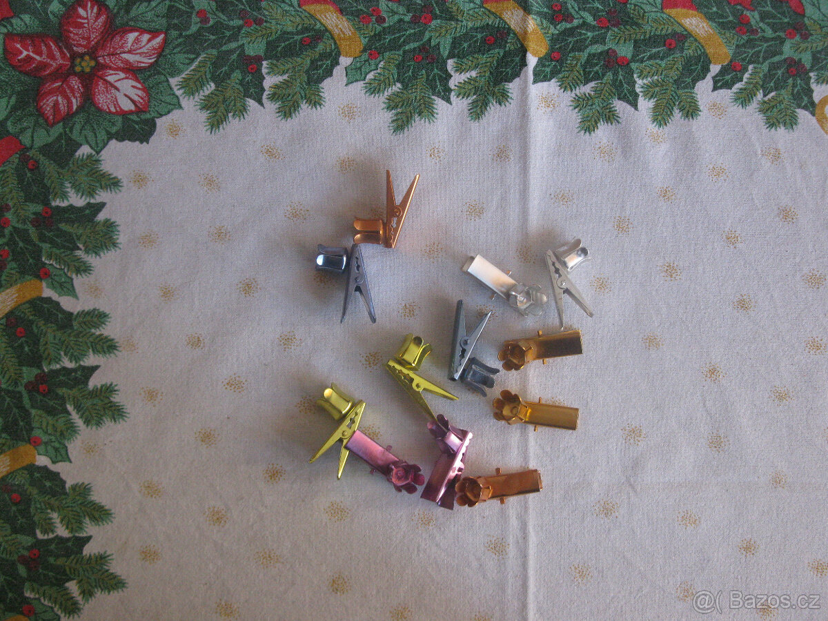 Kované,staré svícny,ke krbu+2 sošky,Vánoční dekorace,žabky - 16