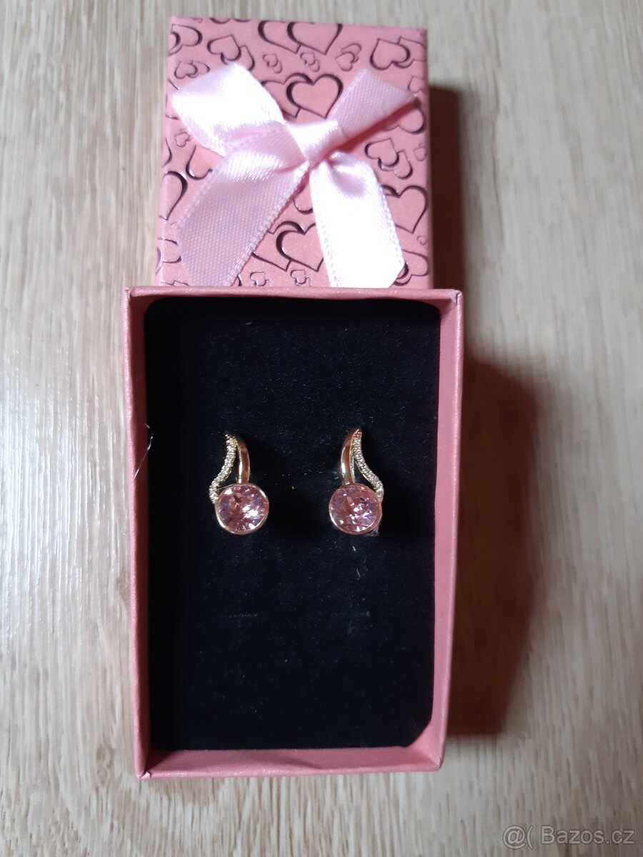 Luxusní pozlacené náušnice - 16