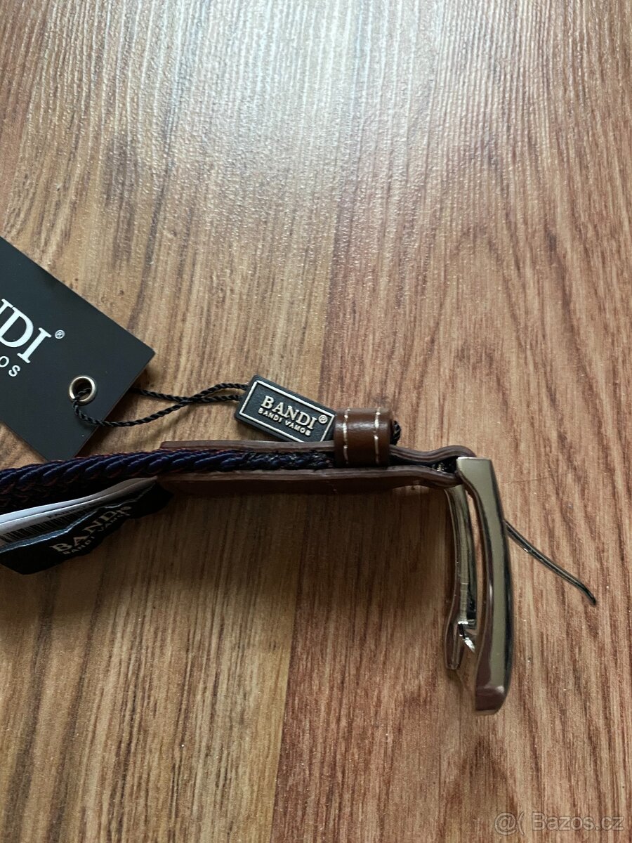 Nový pánský pružný opasek Bandi - S/M - tmavě vínový - 16