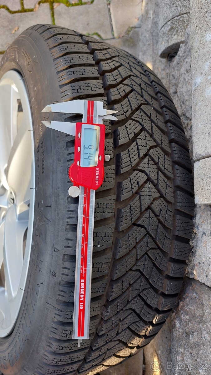 Alu kola 5x112 r17 Seat FR originá Cupra zimní pneu - 16