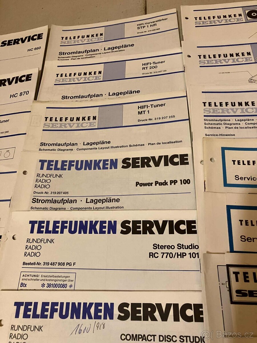 TELEFUNKEN HIFI originální servisní schéma a manuály 65ks - 16