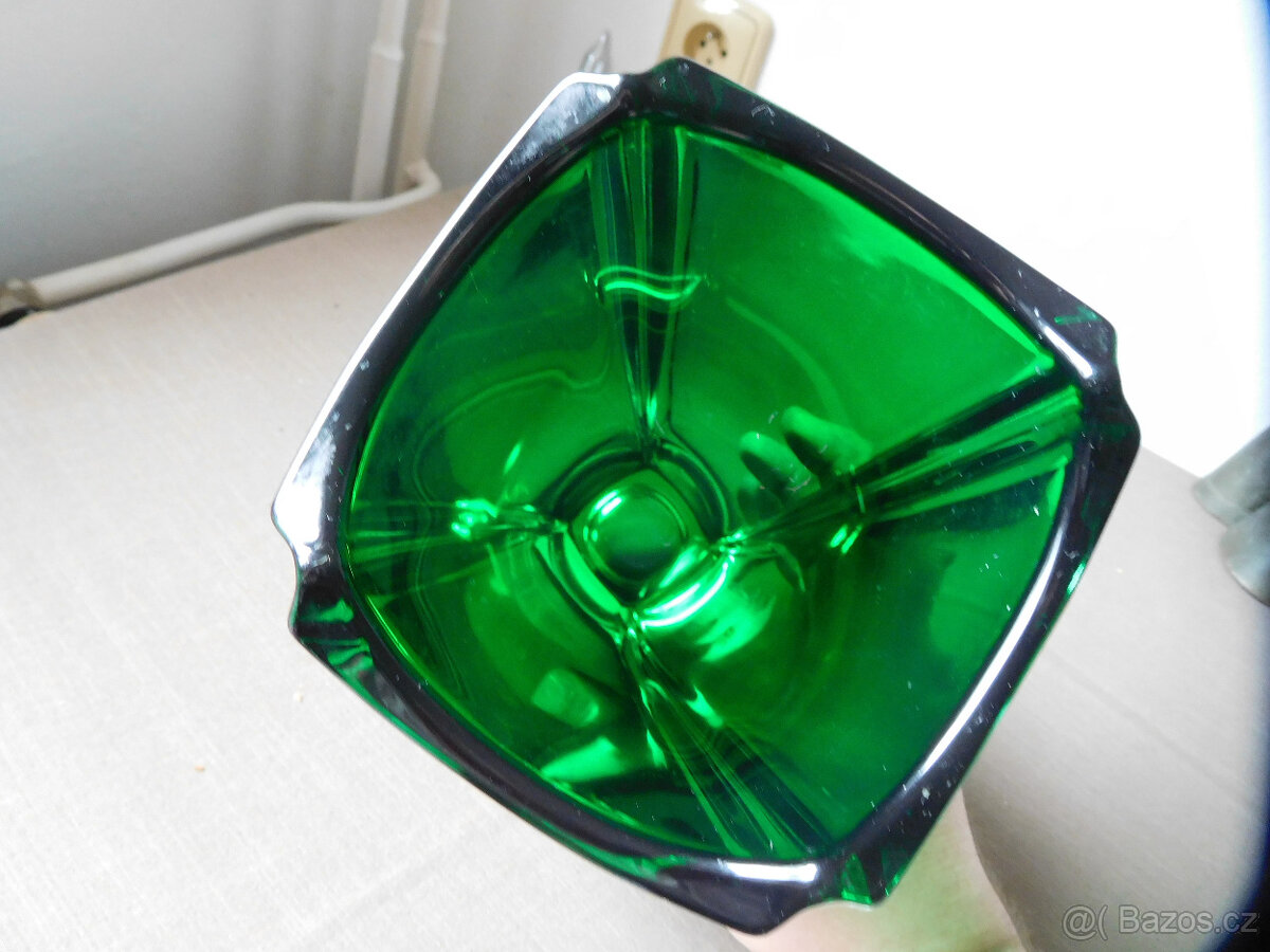 ZAJÍMAVÁ VÁZA - HUTNÍ SKLO - 16