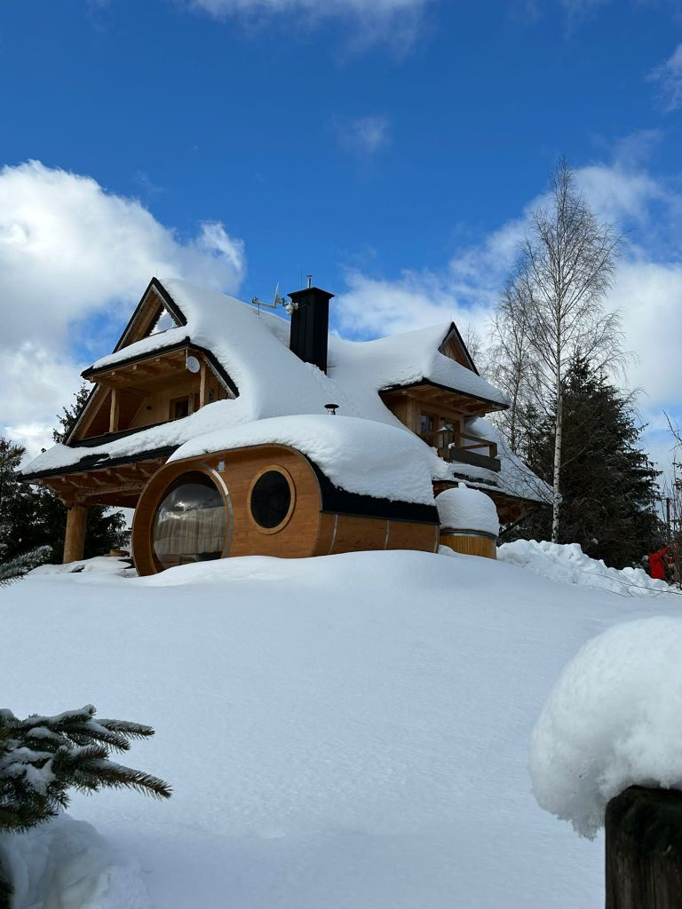 Venkovní finská oválná sauna s panoramatickým oknem - 16