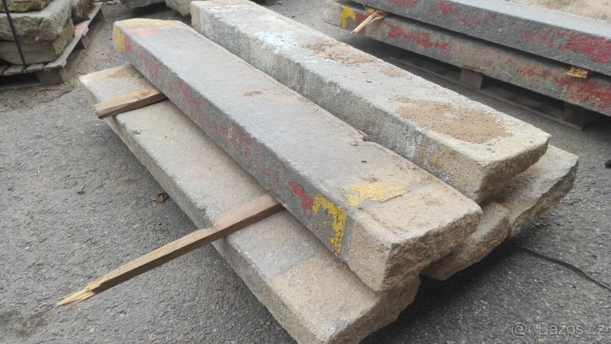 Staré kamenné schody, žulové schody, schod, 20 ks - 16