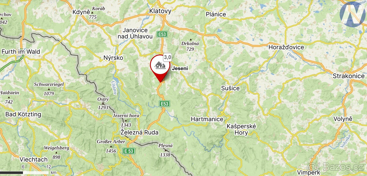 Stavební pozemek 2 432 m² na Šumavě – Jesení u Čachrova - 16