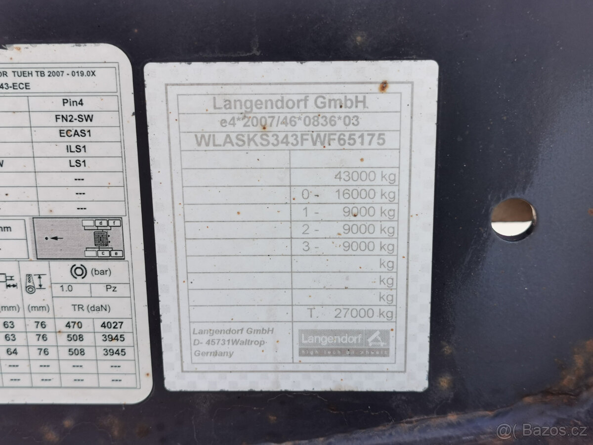 Prodám sklápěčkový návěs LANGENDORF SK24 - 16