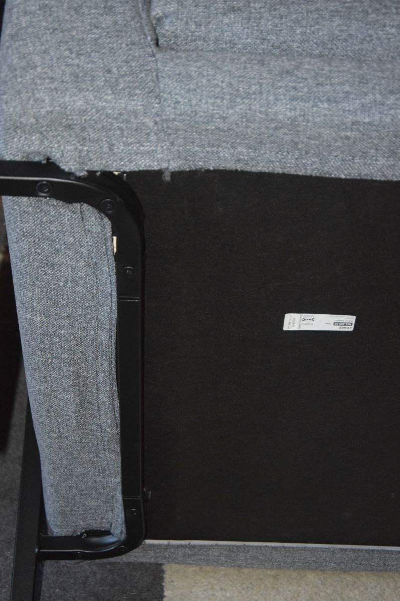 Křeslo IKEA KOARP potah Gunnared šedá, robustní a stabilní - 16