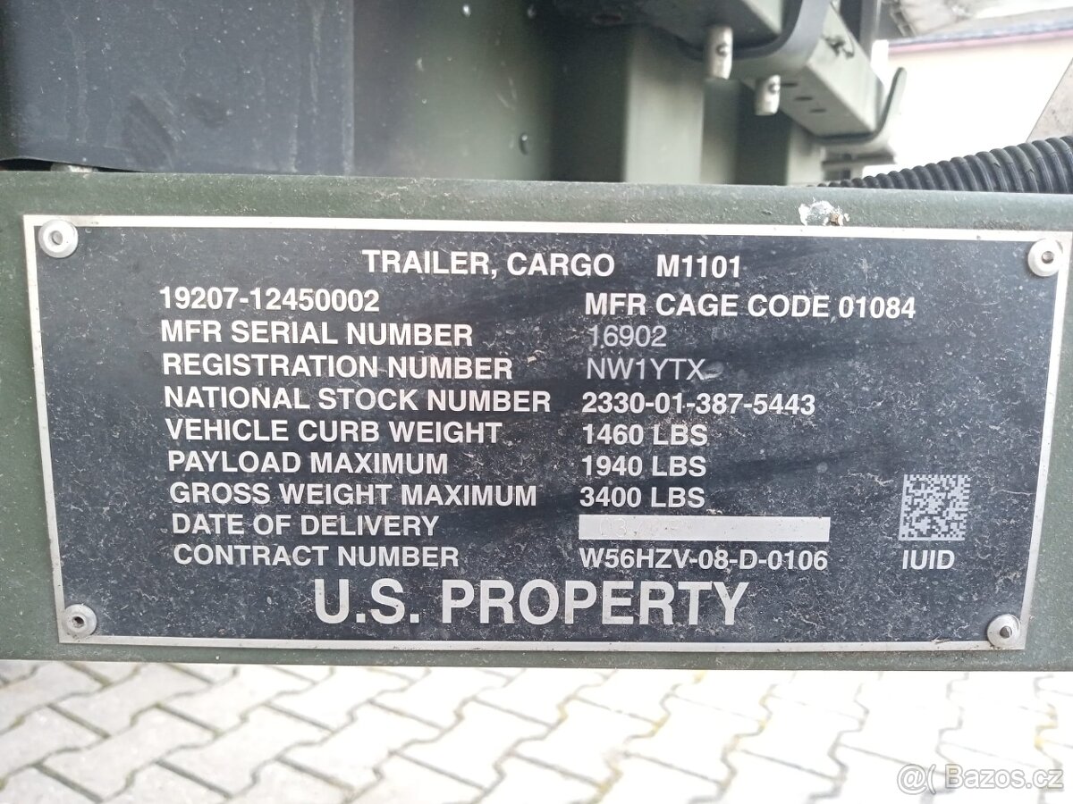 Vojenský přívěs M1101 - 16