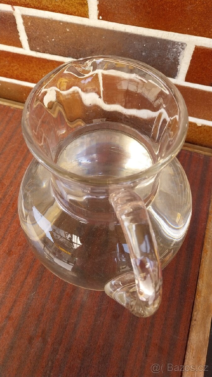 Modrá číše,váza, ozdobné láhve,skleněné džbány - 16