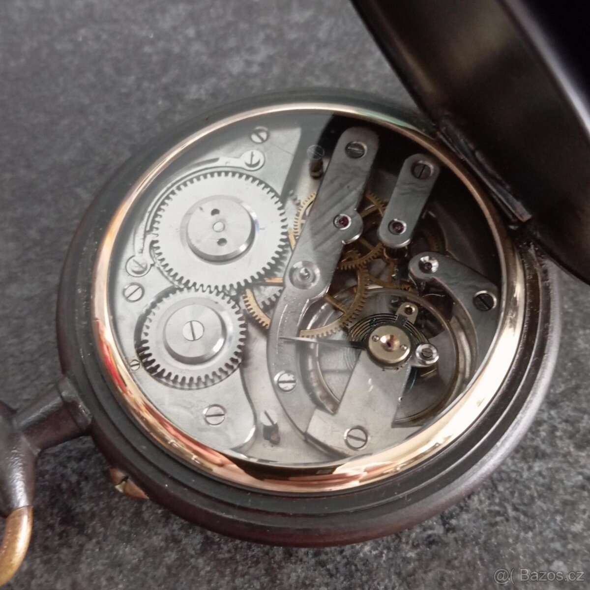 Obrovské kapesní hodinky Regulateur 67mm s průhlednou pracho - 16