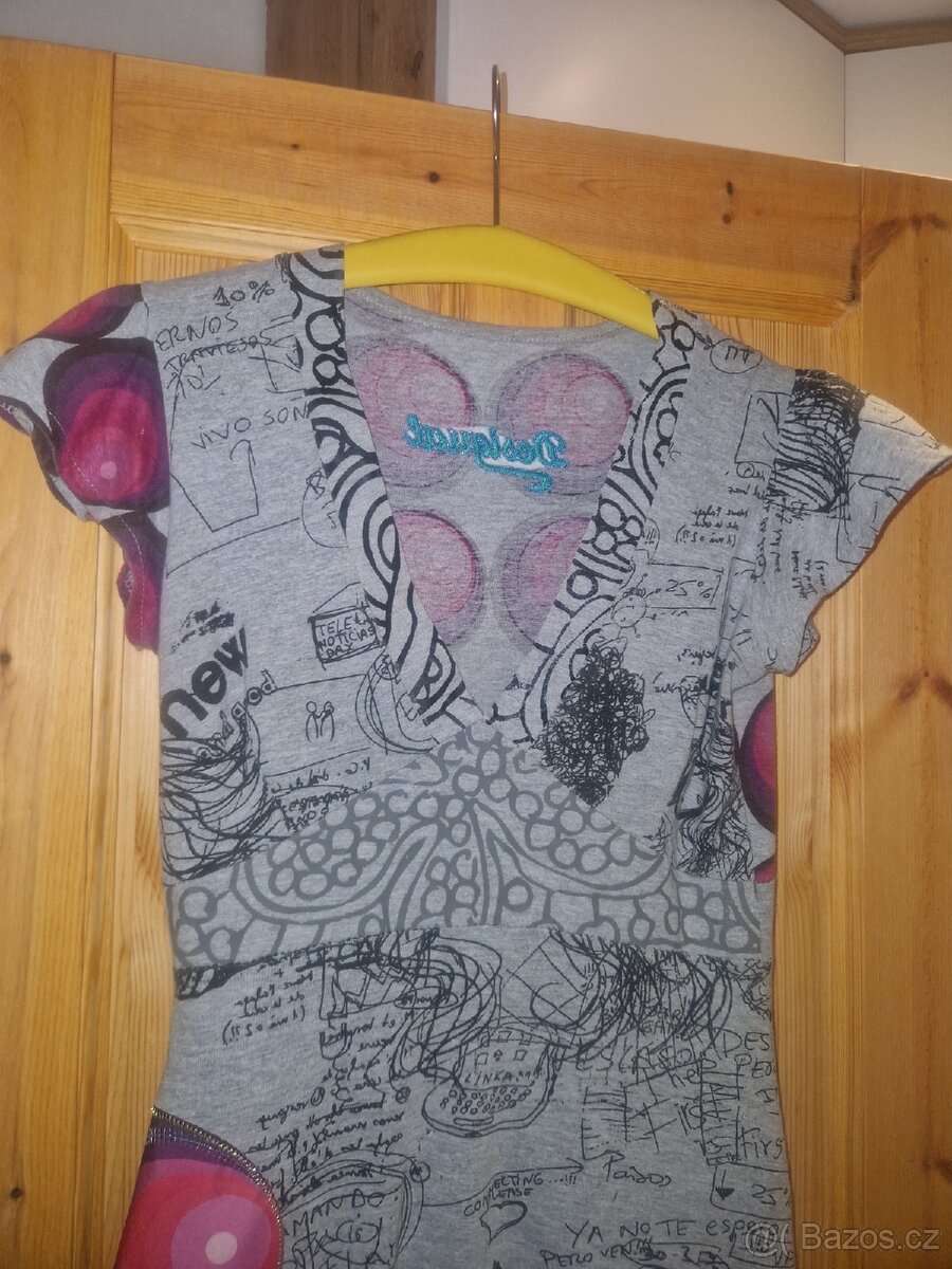 Desigual dámské značkové šaty šedé sexy s výstřihem vel S - 16