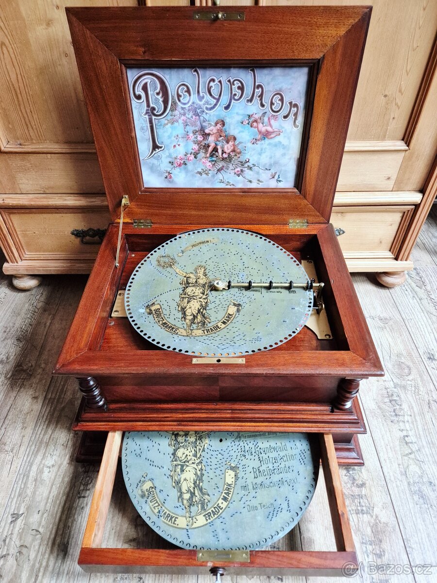 Velký starožitný Polyphon Solyphon Excelsior, 1895 - 16