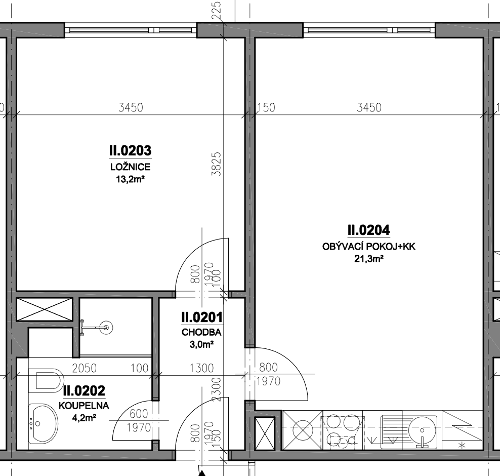 Byt 2+KK, 42 m², Most - 16