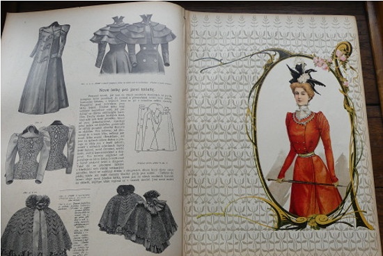 Nové Pařížské módy, svázaný ročník 1898, starý módní časopis - 16