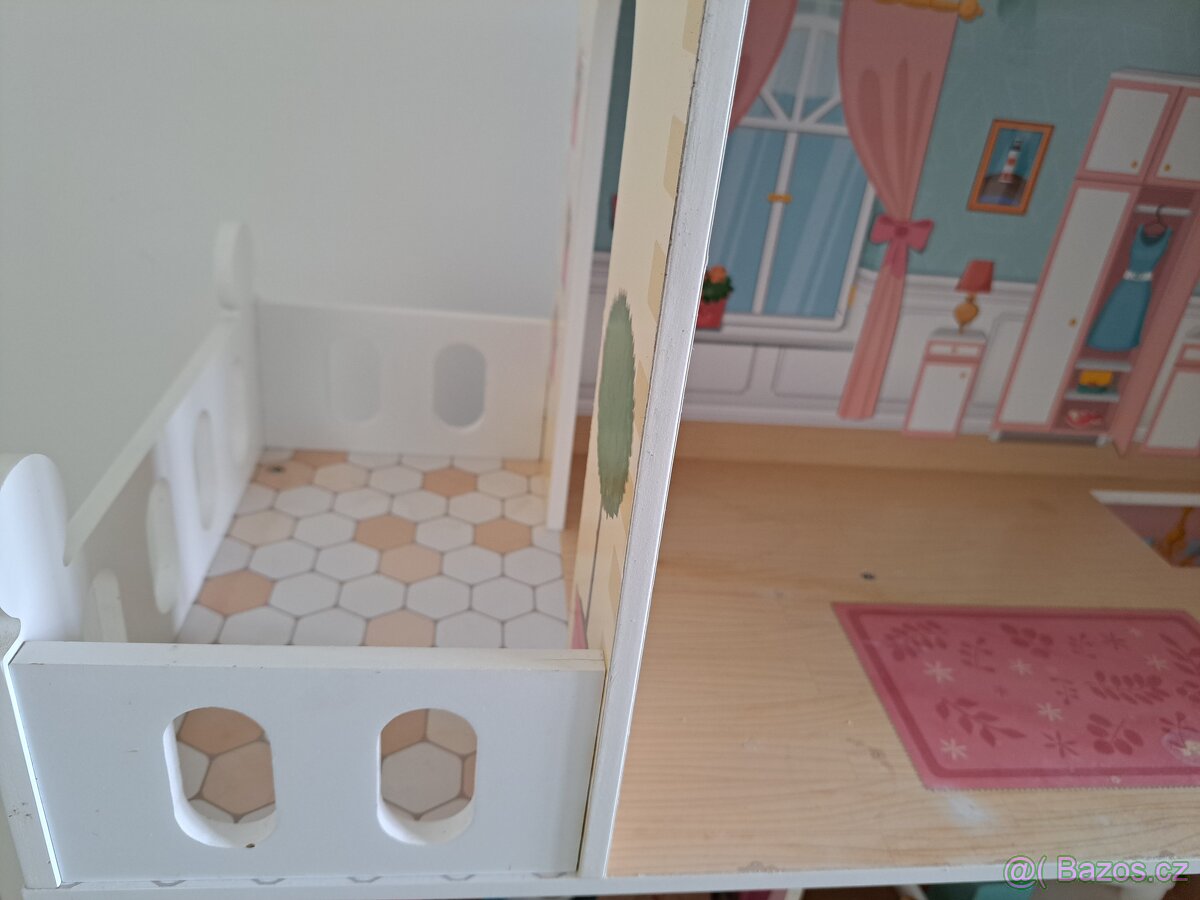 Velky dřevěný dům Woody pro panenky - 16