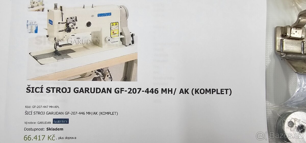 šicí stroj GARUDAN-GF207-446MH - 16