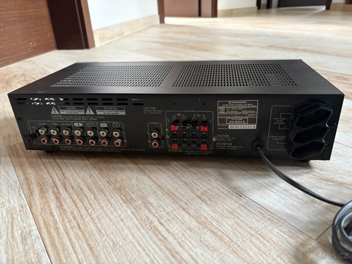 Sestava Pioneer: zesilovač SA-550, tuner TX-950, deck CT-450 - 16