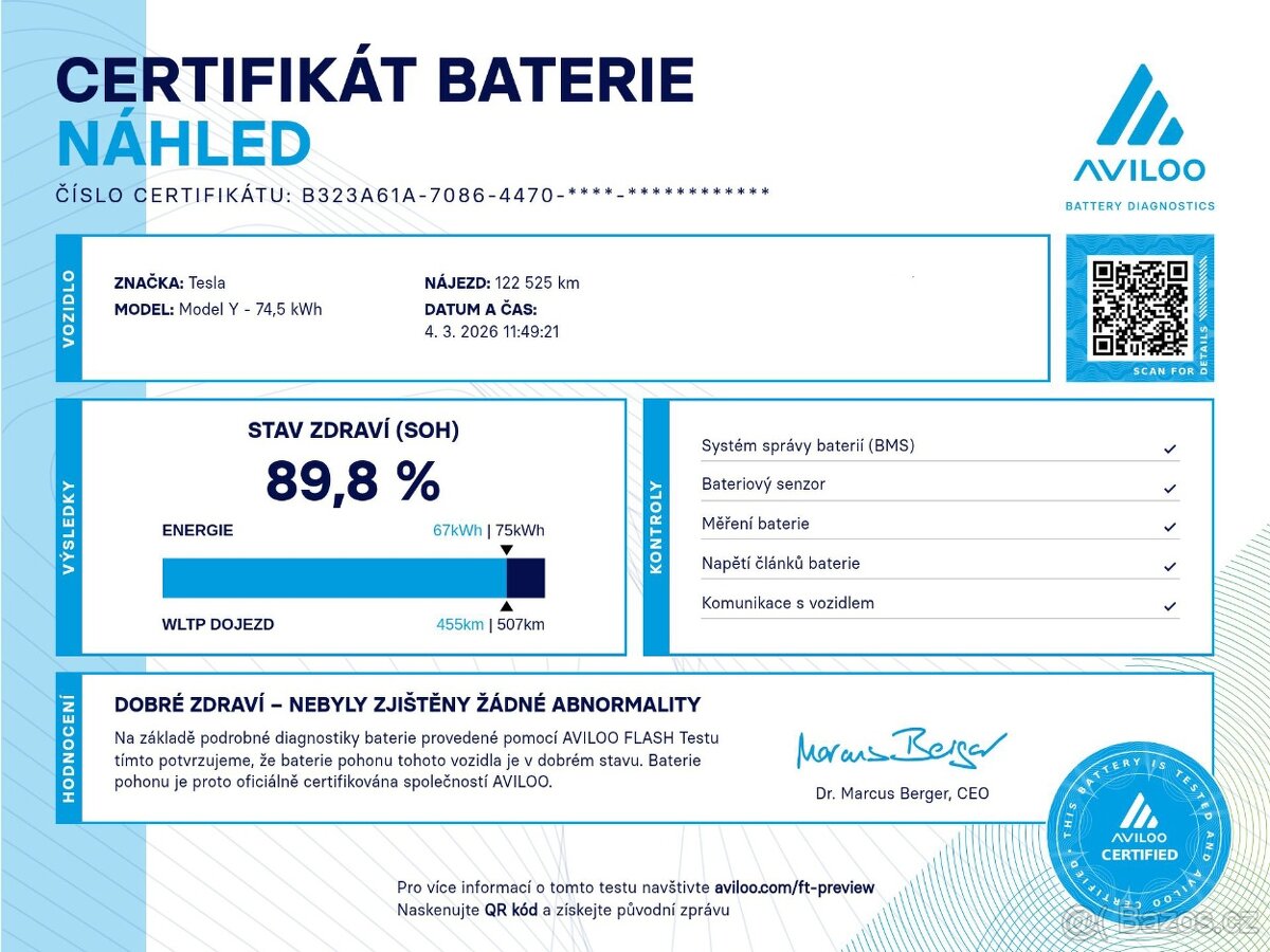 ✅️ Tesla Y LR AWD - prodloužená tovární záruka, EAP, DPH - 16