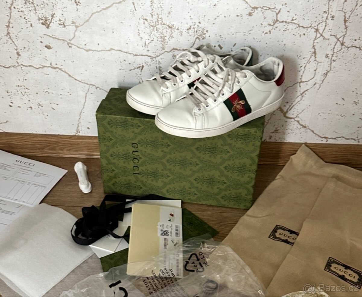 Gucci tenisky ace trainers with bee vel 40 - 16