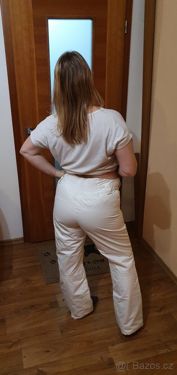 Damske lyzarske bile kalhoty na lyze Crivit insulate L/40 - 16