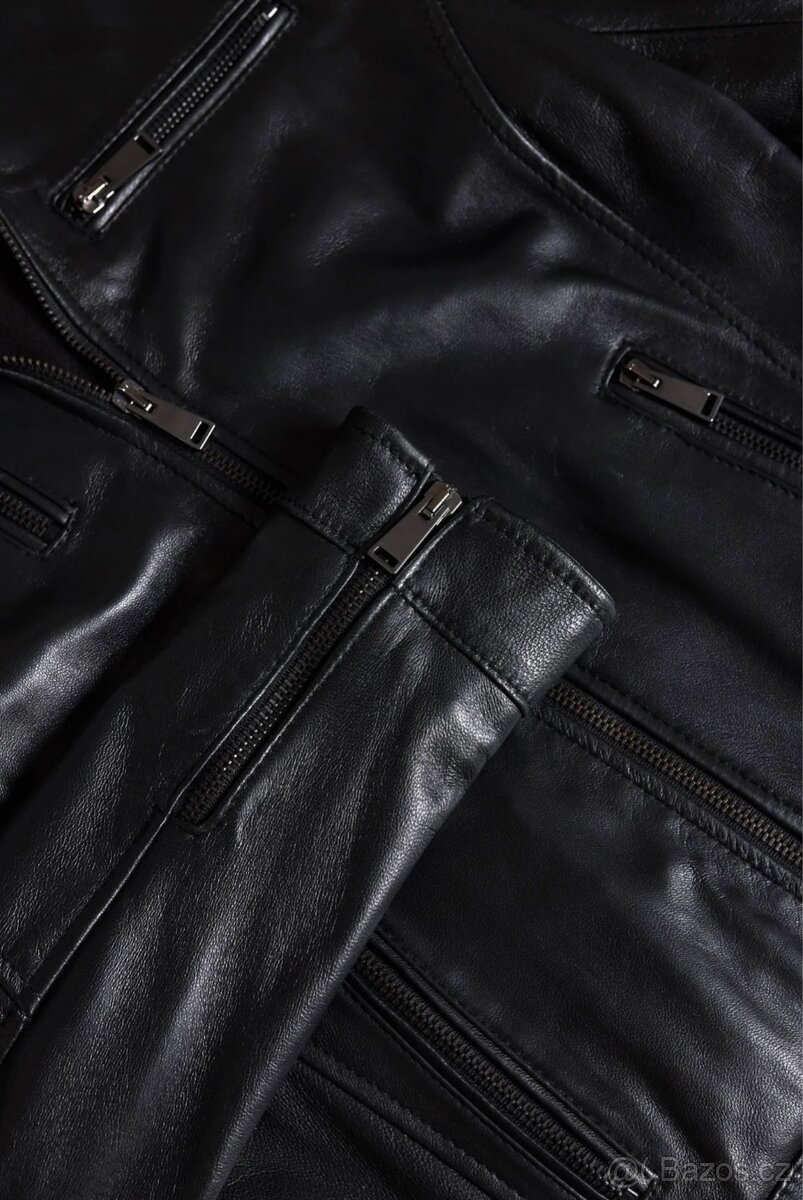 Černa kožená bunda D’arienzo - 16