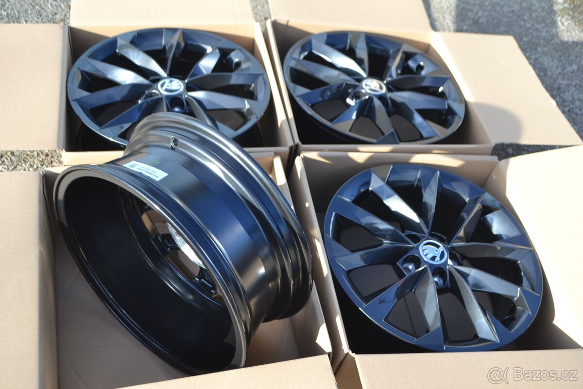 Škoda Kamiq/Scala,S.Arona– NOVÉ 16 originál Alu disky-černé - 16