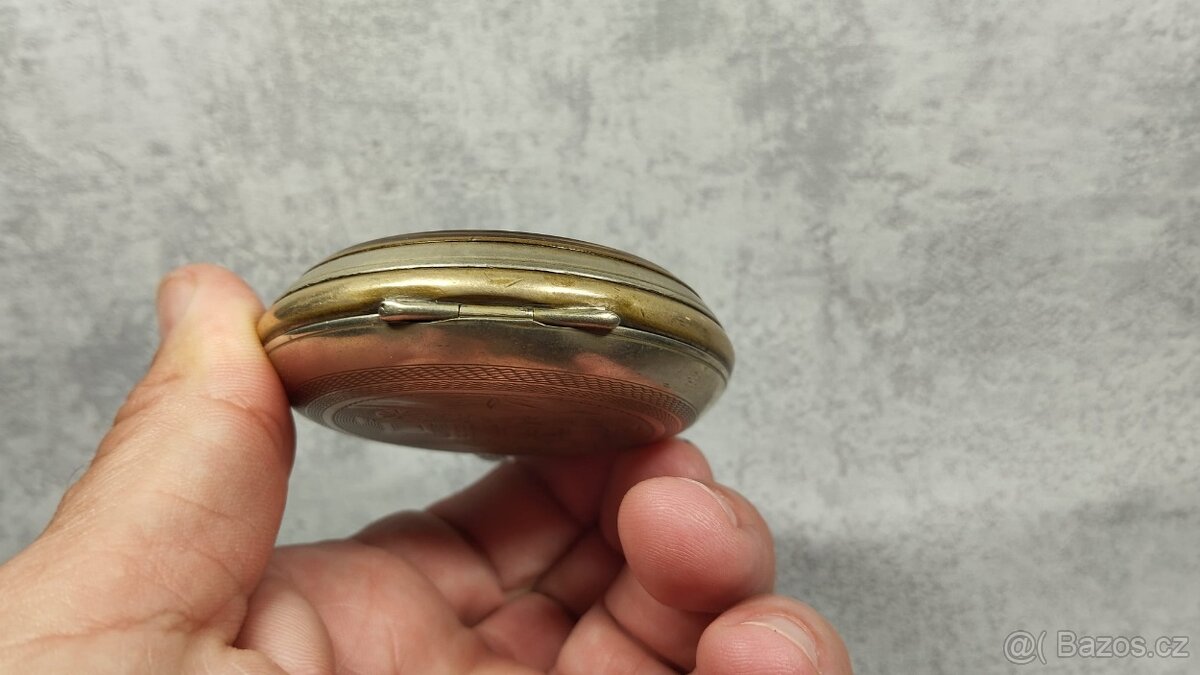 orig.Železniční hodinky REGULATEUR s lokomotivou, 202g, 66mm - 16