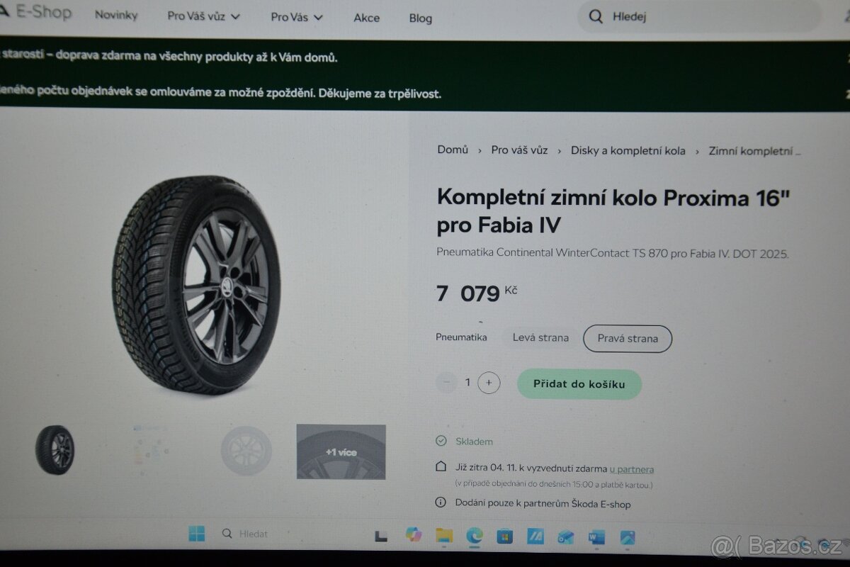 Š.Fabia IV/VW Polo. S.Ibiza -NOVÁ zimní ALU sada 195/55R16 - 16