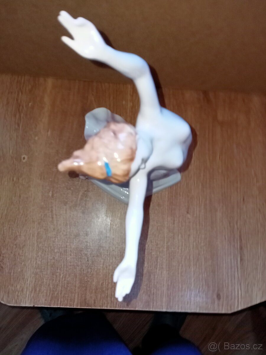 Polo akt tanečnice ART-DECO starý ROYAL DUX V.31cm - 16