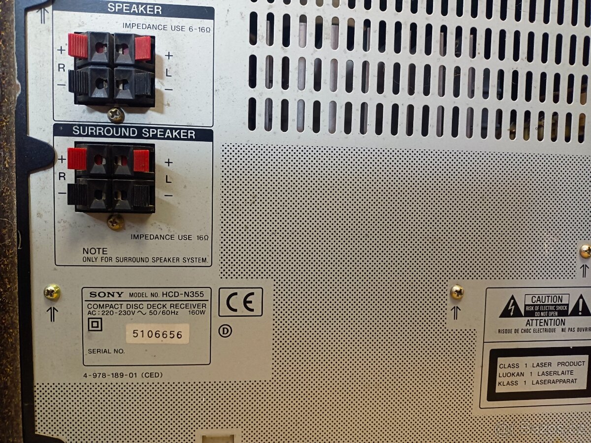 SONY věž HCD-N355 , pětidisk,rádio, double deck, zesilovač. - 16