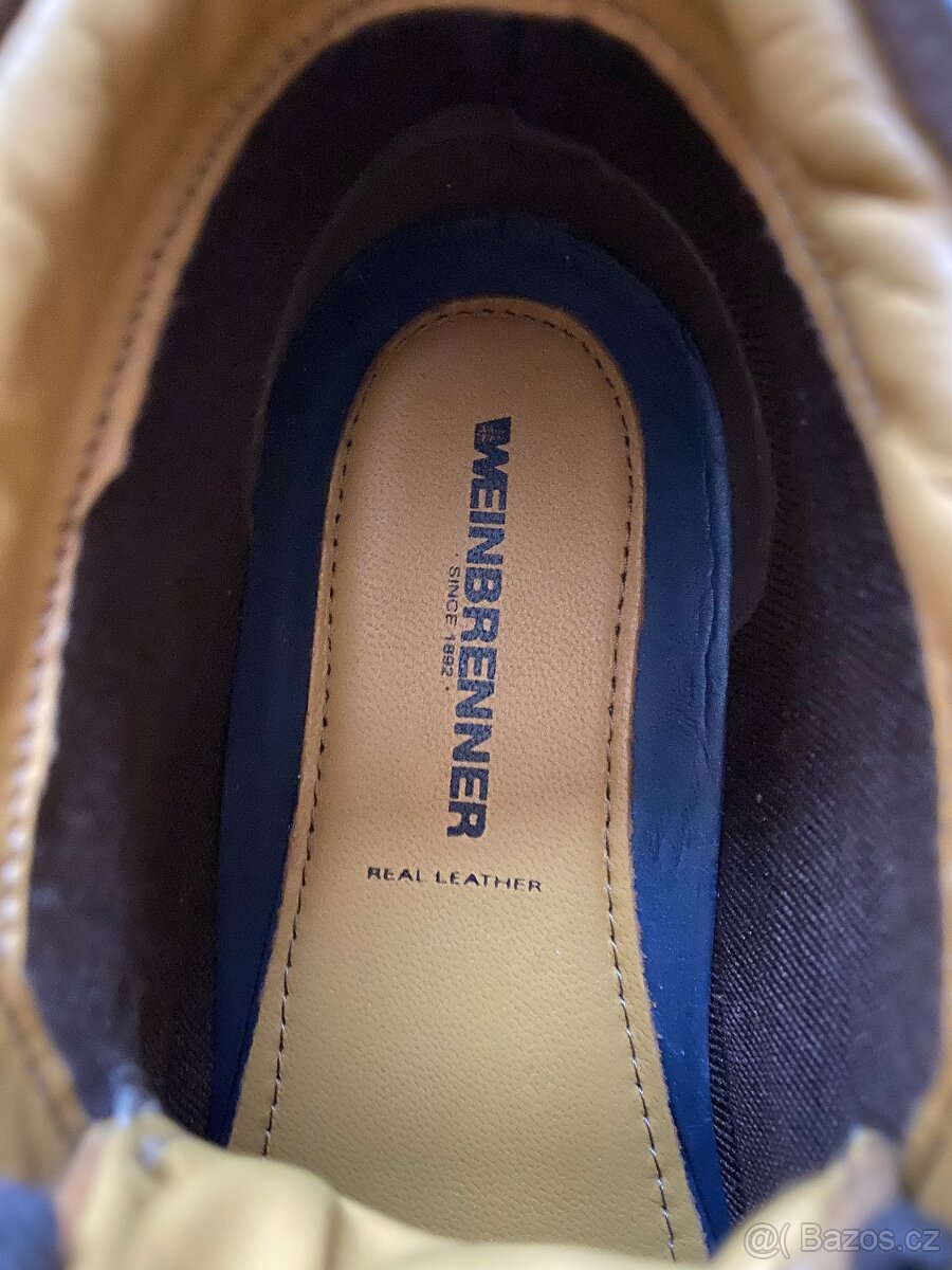 Nové pánské kožené podzimní/zimní boty Weinbrenner - č. 42 - 16