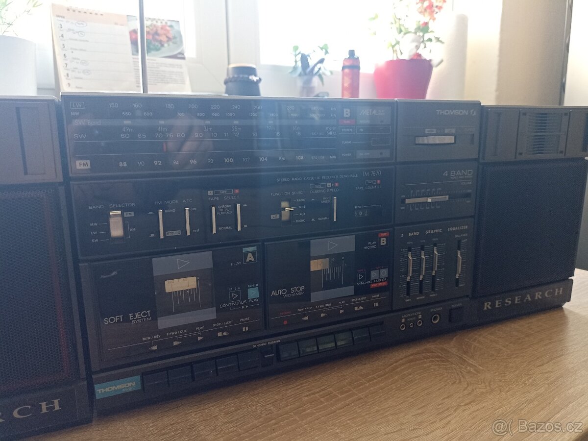Sběratelský retro magnetofon Thomson Research TM 7670 – rádi - 16