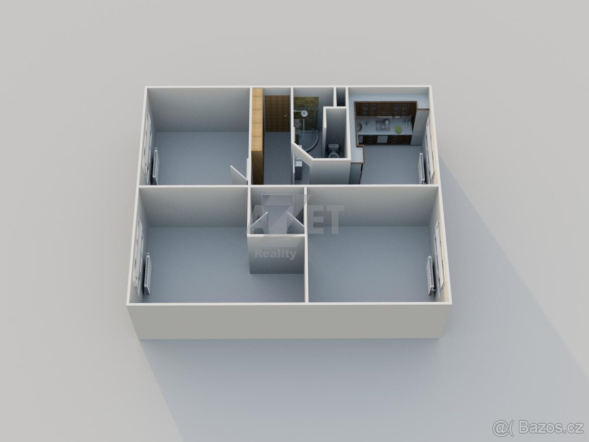 Prodej bytu 3+1, 76 m2, Karviná - ul. Divišova - 16